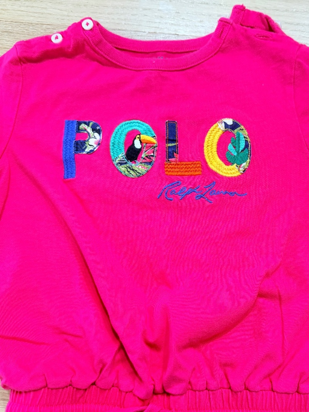 Girls Polo Romper – Size 6X – Bright Pink
